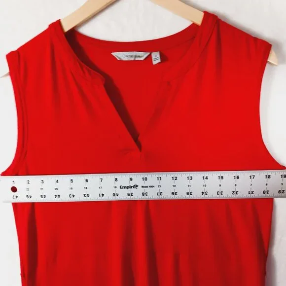 Athleta, Red dress, Size Medium, Sleeveless, V Neck, Soft, Athleisure, Sporty - Picture 9 of 14